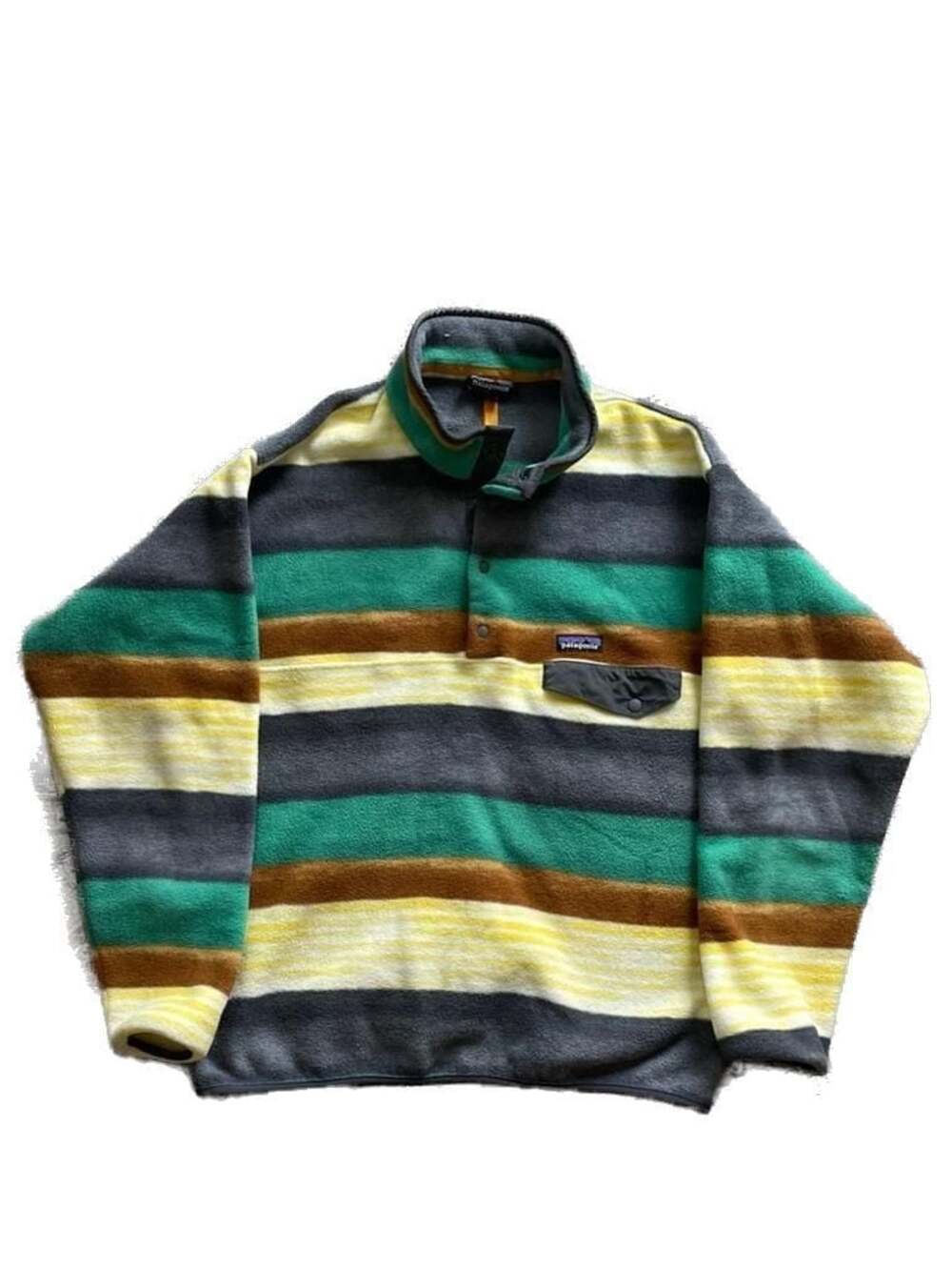 Patagonia Synchilla Snap-T Striped Fleece Pullover Men's XL